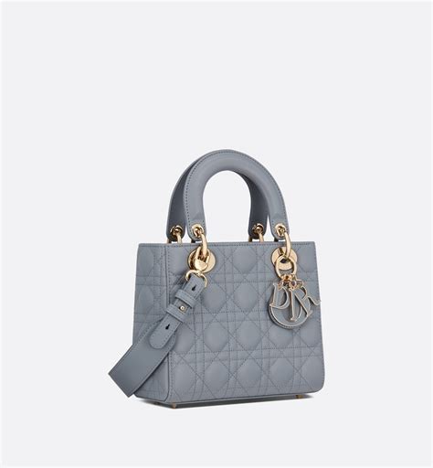 Small Lady Dior My ABCDior Bag Cloud Blue Cannage Lambskin